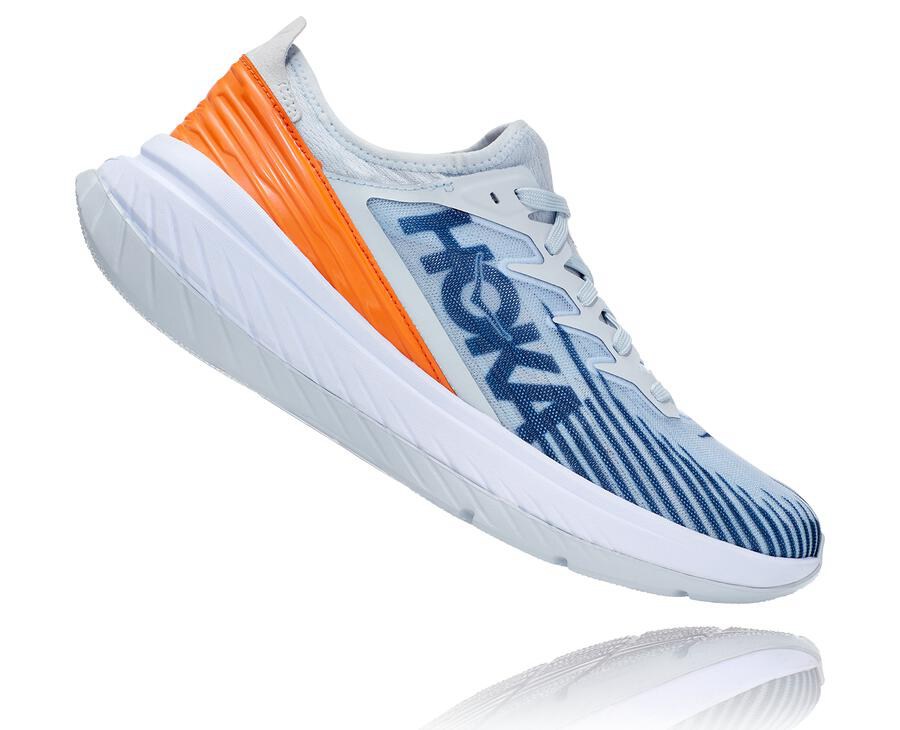 Tenis Hoka One One Feminino Branco/Azuis - Carbon X-Spe - 925-QUZMNK